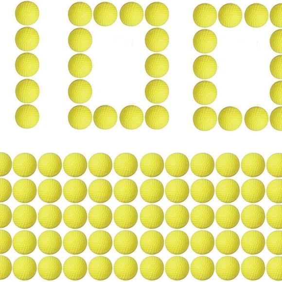 NEW 100 - Round Refill Pack for Nerf Rival Yellow Foam Ammo Round Size - Picture 1 of 5